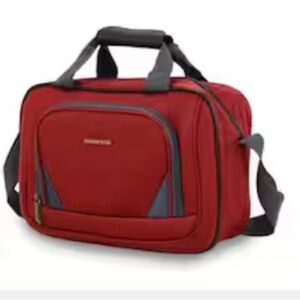 Forza Red and Gray Men's Soft Sided Travel Bag
